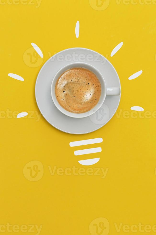 Cup of Espresso Coffee Idea And Innovation Concept photo