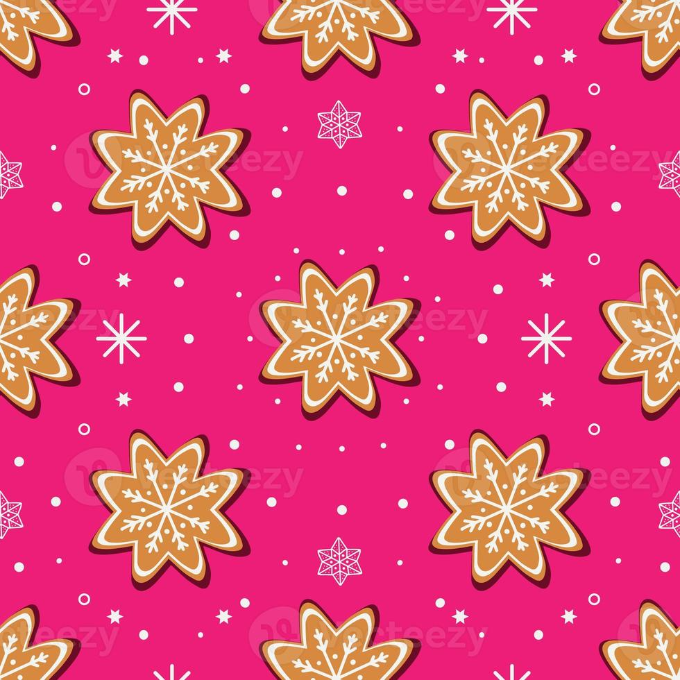 Seamless pattern of Christmas sweets photo