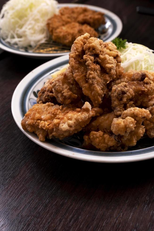 Japanese Chicken Karaage Set with Rice photo