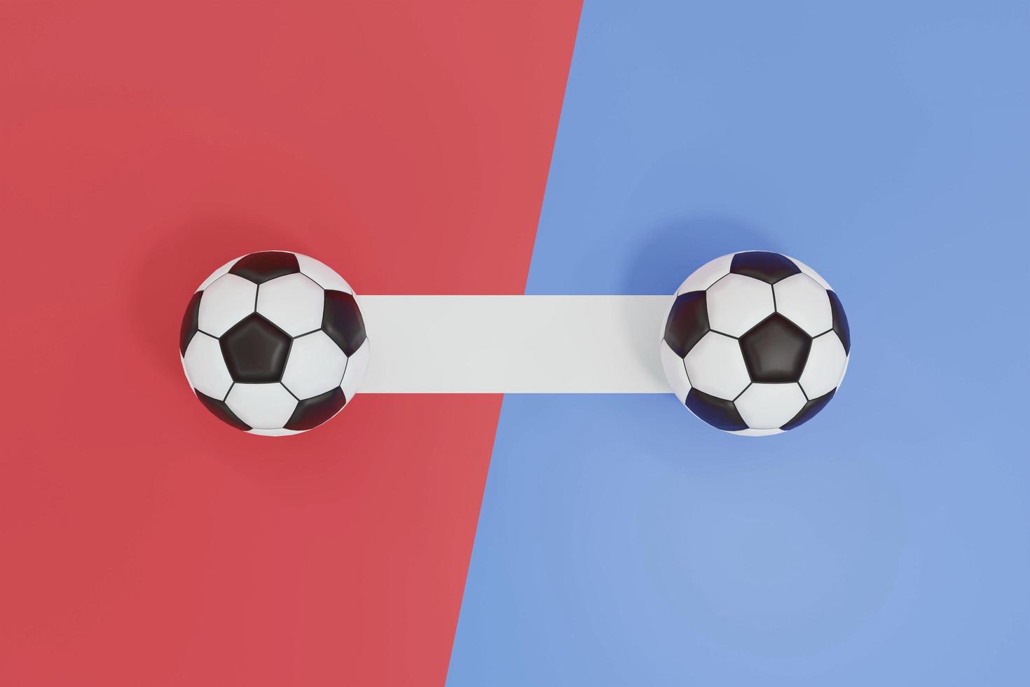 Ilustración de renderizado 3d de partido de competición de fútbol o fútbol foto