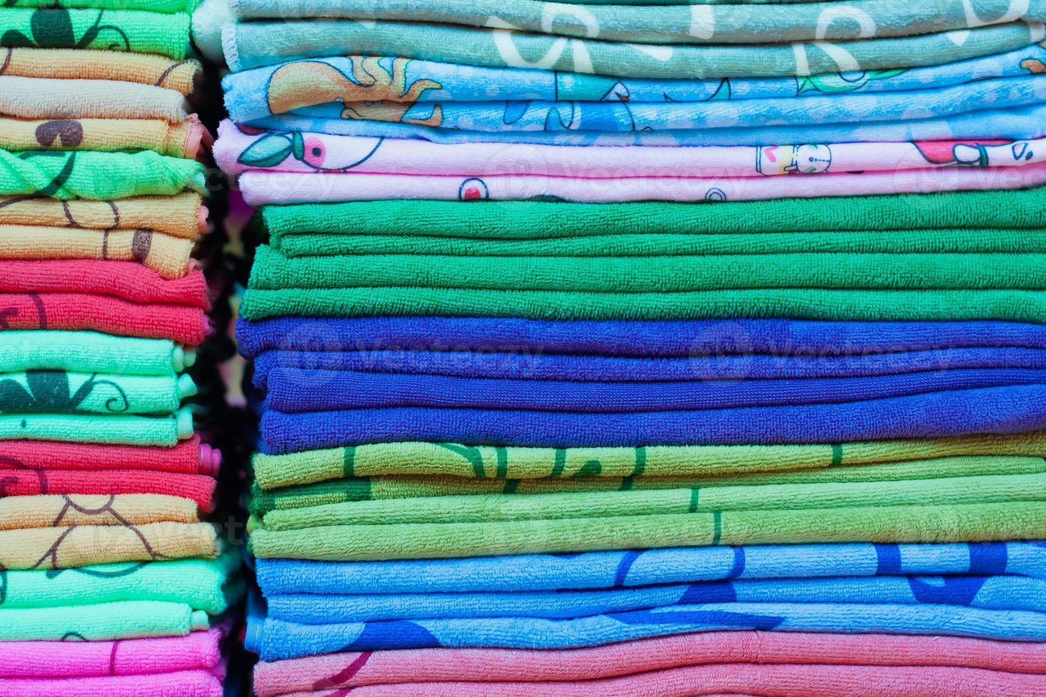 close up of colorful clothes photo