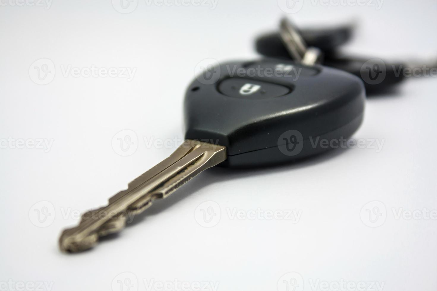 Car key isolated on white background photo