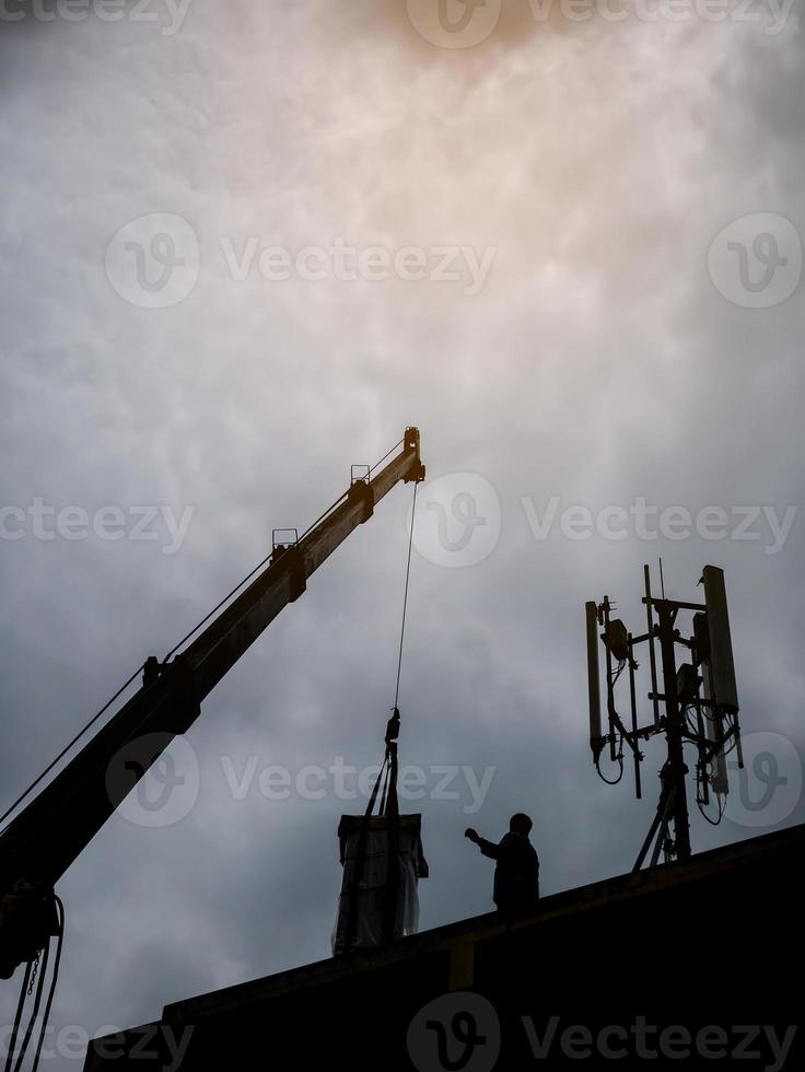 Industrial Crane operating and lifting electric box photo