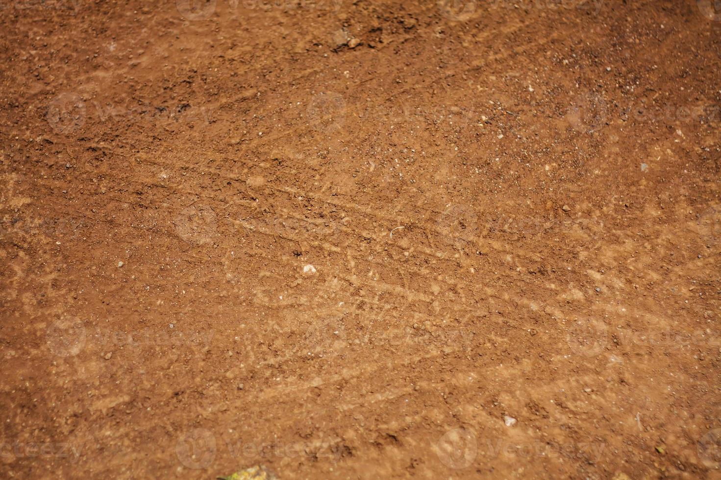 Texture of wheel track on country road photo