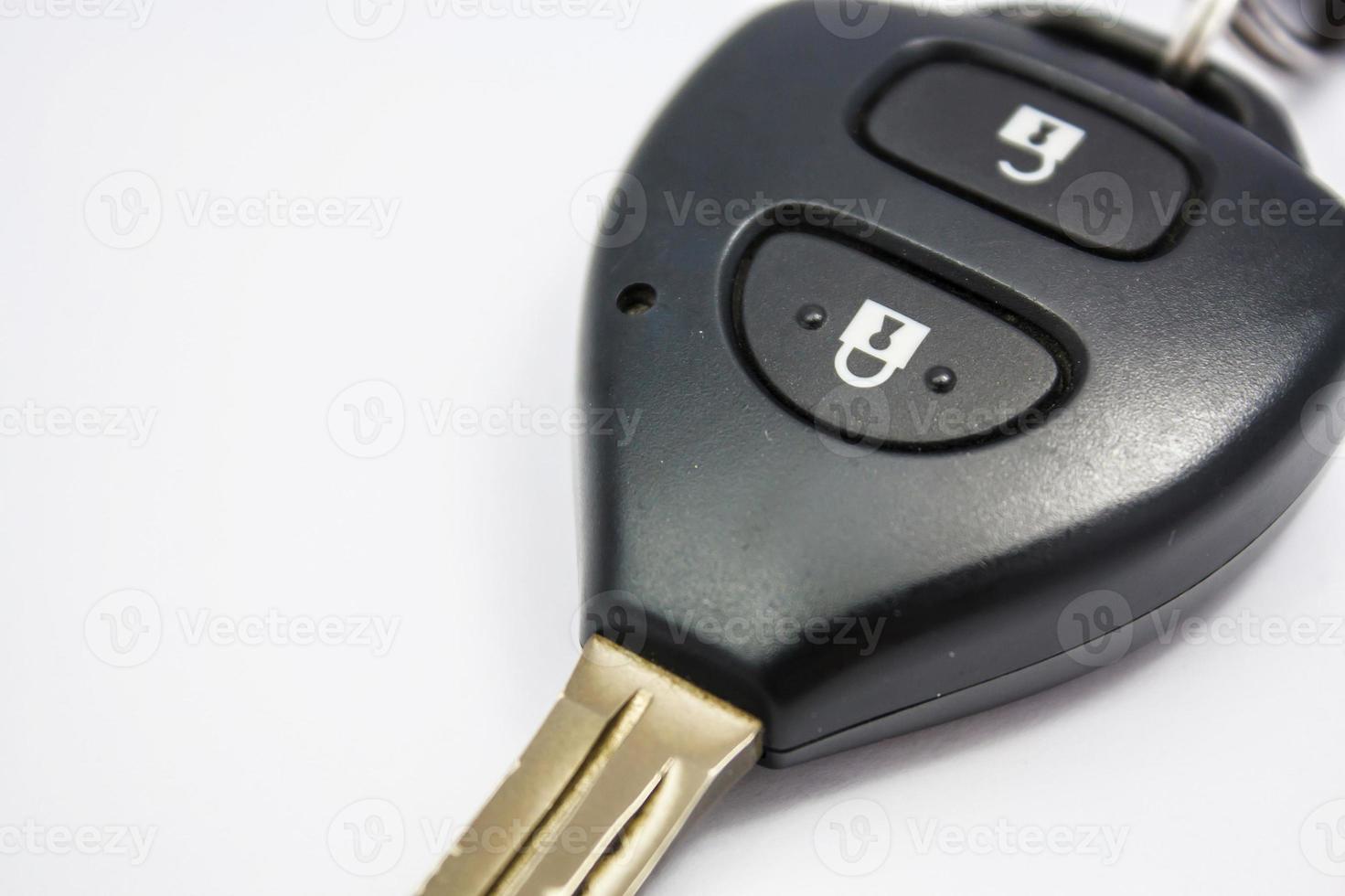 Car key isolated on white background photo