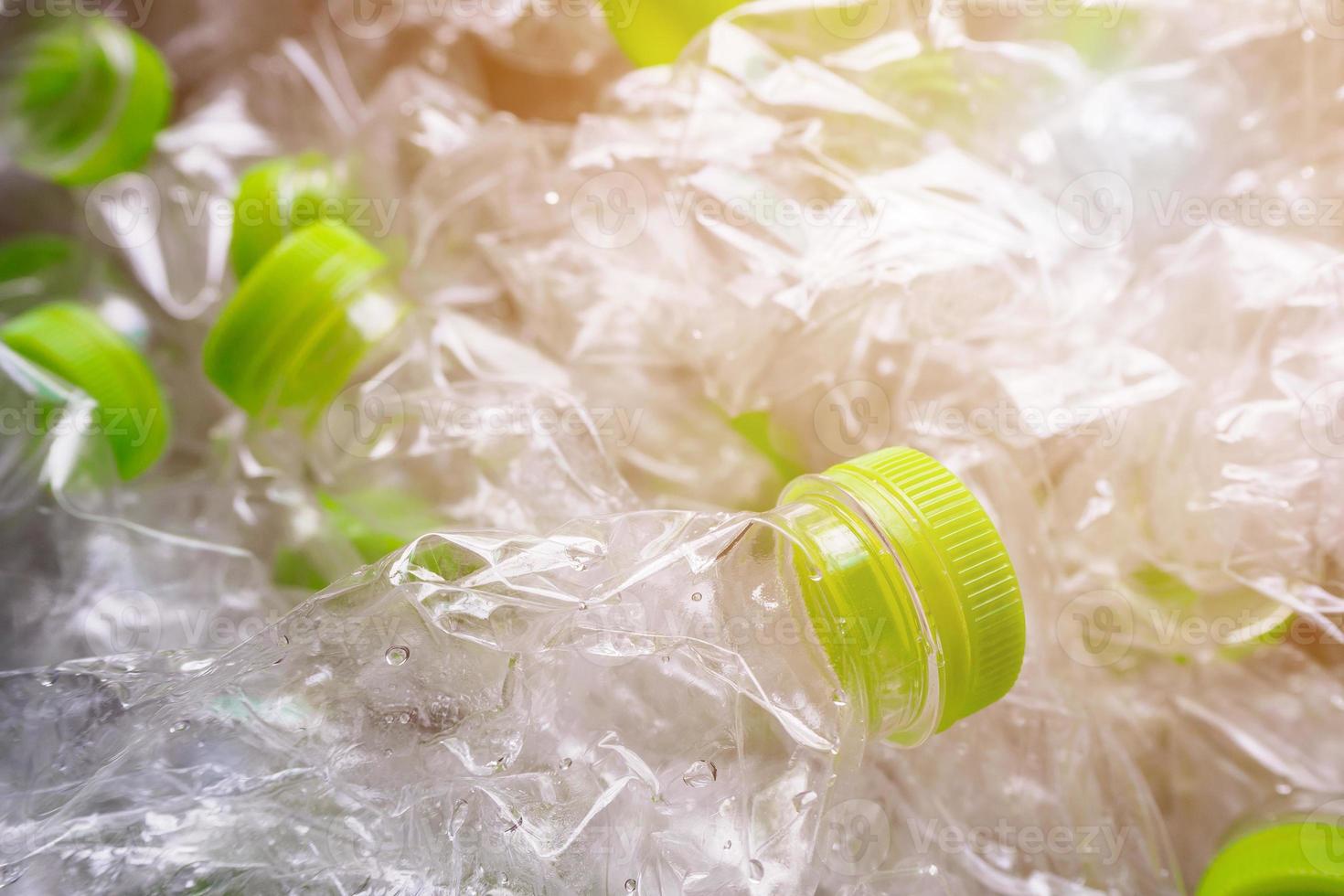 plastic bottles recycle background concept photo