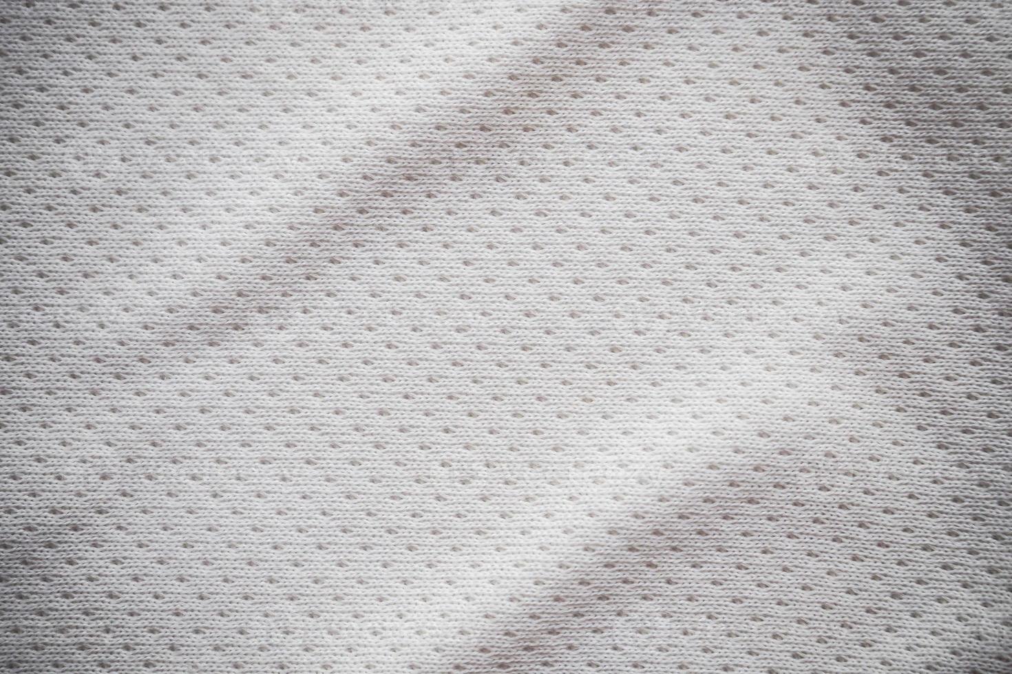 White sports jersey fabric texture background photo