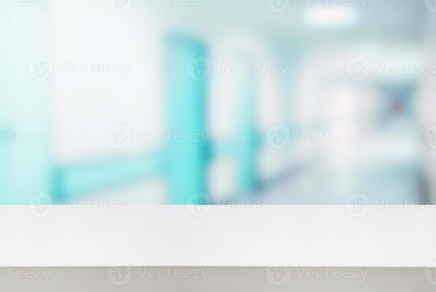 hospital interior corridor blurred background photo