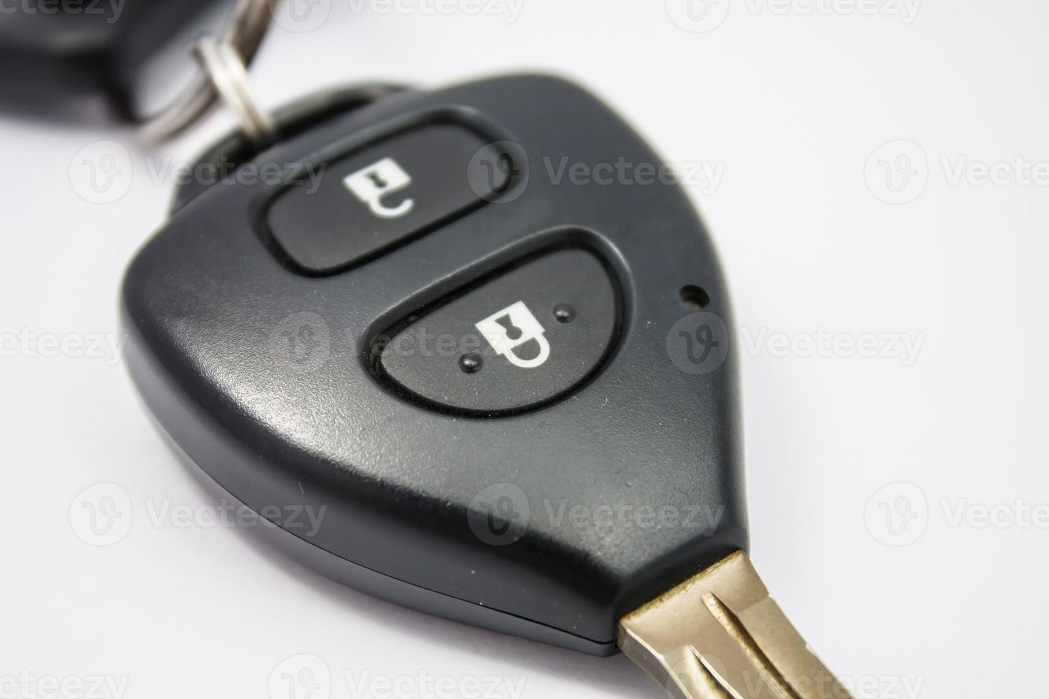 Car key isolated on white background photo