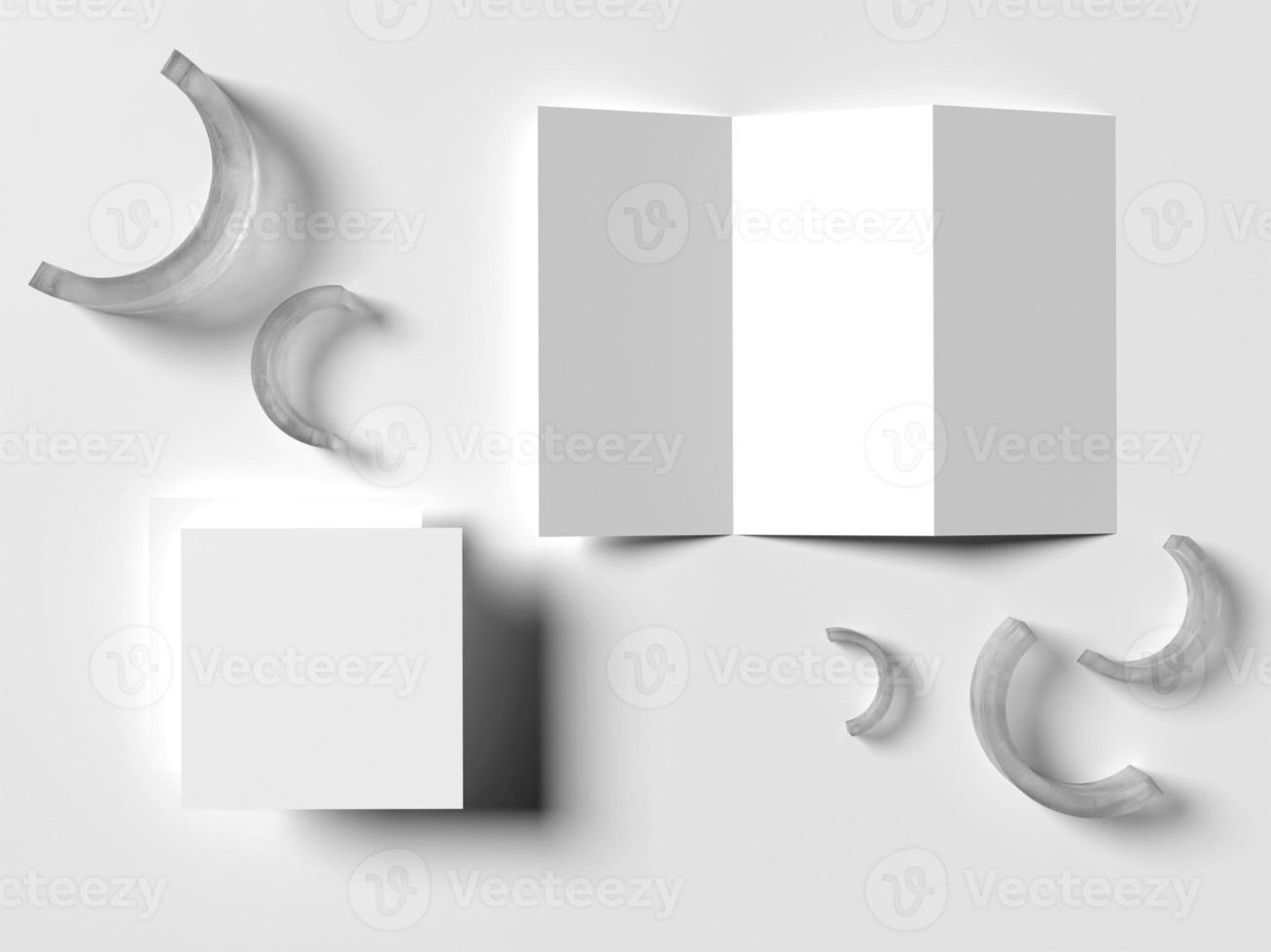 Trifold brochure mockup design template photo