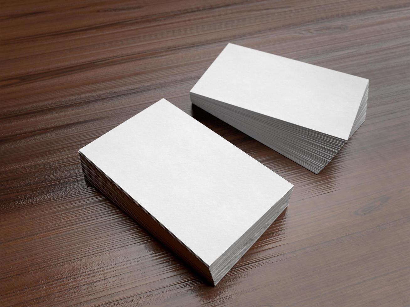 Stacked business card mock up template design photo