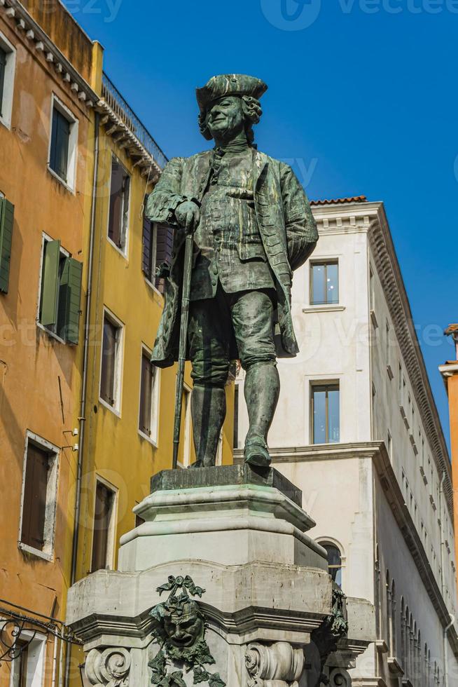 Monument to Carlo Goldoni in Venice, Italy photo