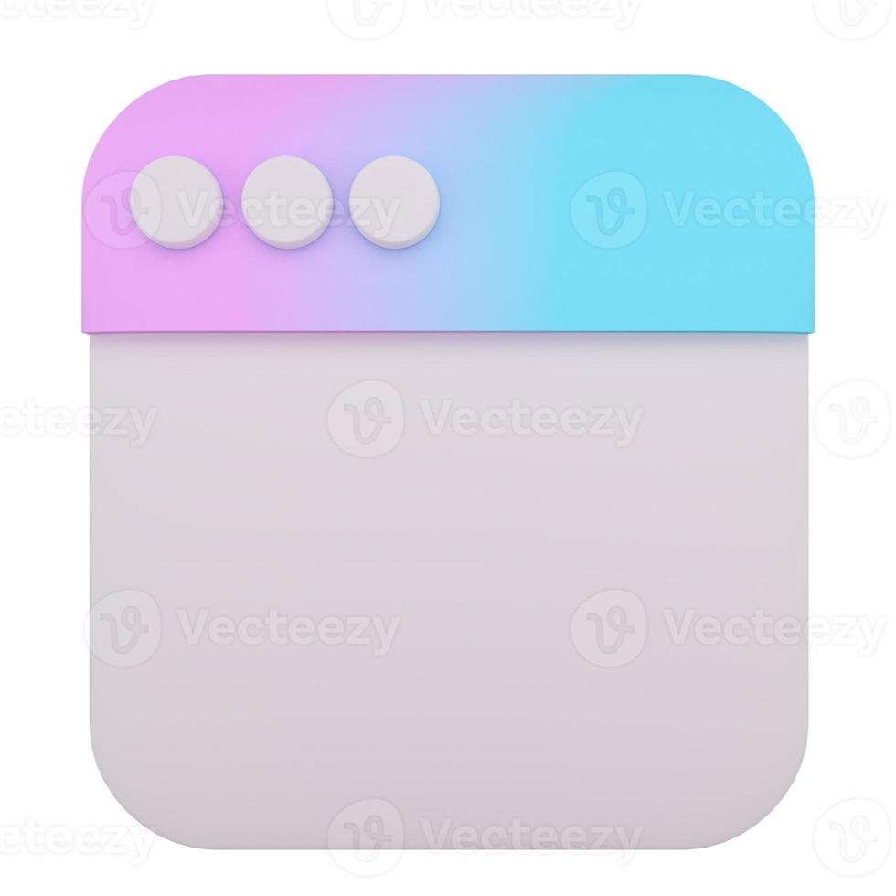 Blank social network post. Modern minimal design. 3d rendering. photo