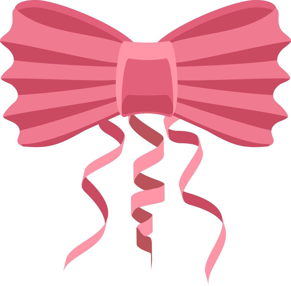 bowknot cinta estilo de dibujos animados color rosa y morado vector