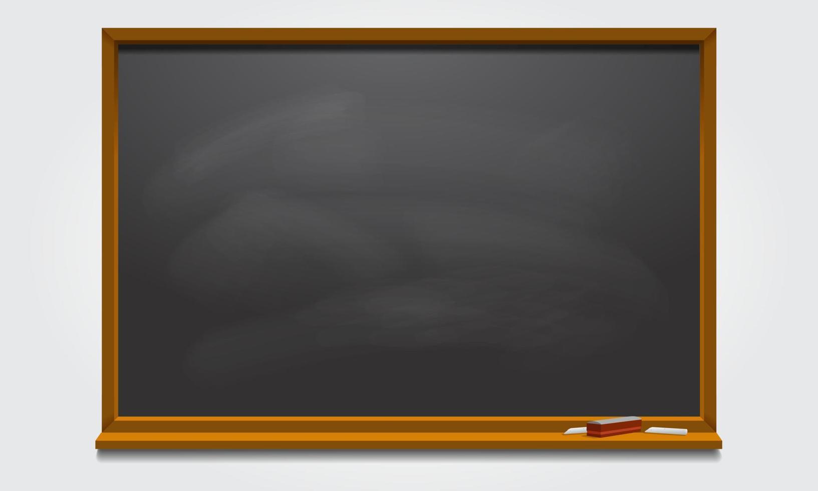 Black chalkboard background Vector Template. Background with a white chalk traces.