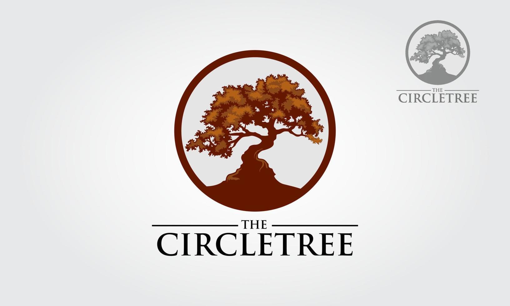 el logotipo del vector del árbol circular, que se creó para resaltar el aspecto orgánico y natural de nuestra vida. este concepto podría usarse para reciclaje, asociaciones ambientales, negocios de paisaje.