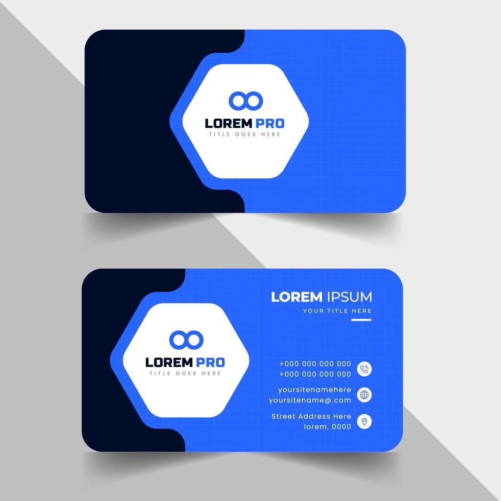 modern creative simple clean business card or visiting card design template with unique shapes vector