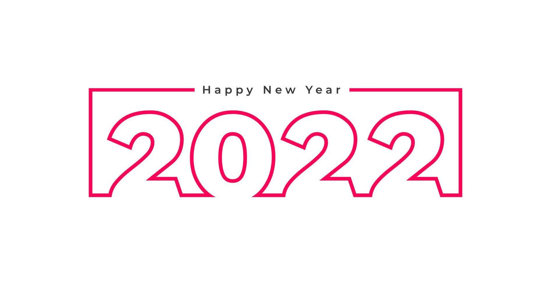 Happy New Year 2022 Background Template. vector