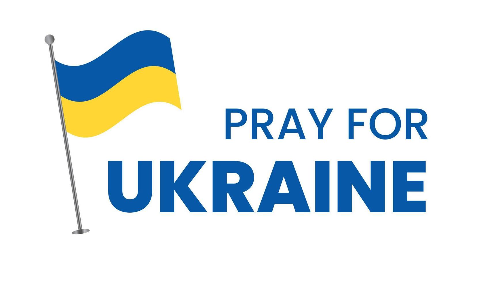 Pray for Ukraine, stop war, save Ukraine, Stand with Ukraine, Ukraine flag praying concept vector set background vector design illustration