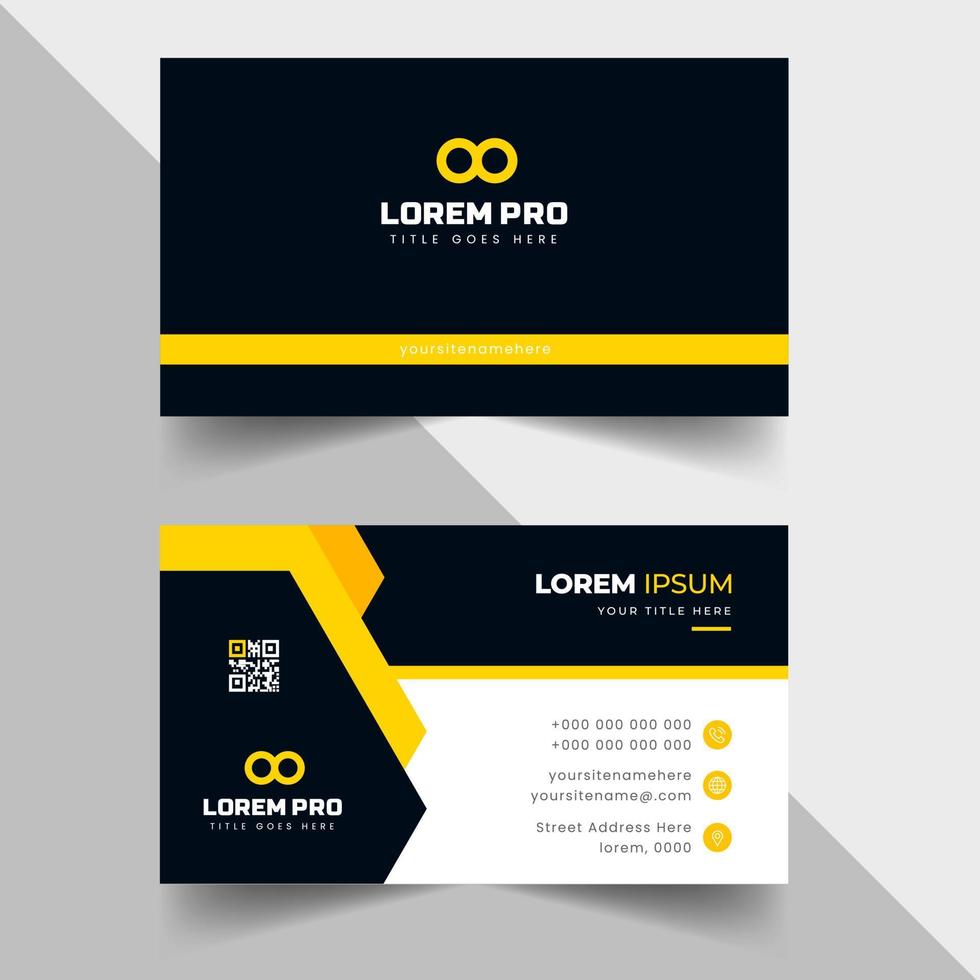 tarjeta de visita limpia simple y creativa moderna o plantilla de diseño de tarjeta de visita con formas únicas vector