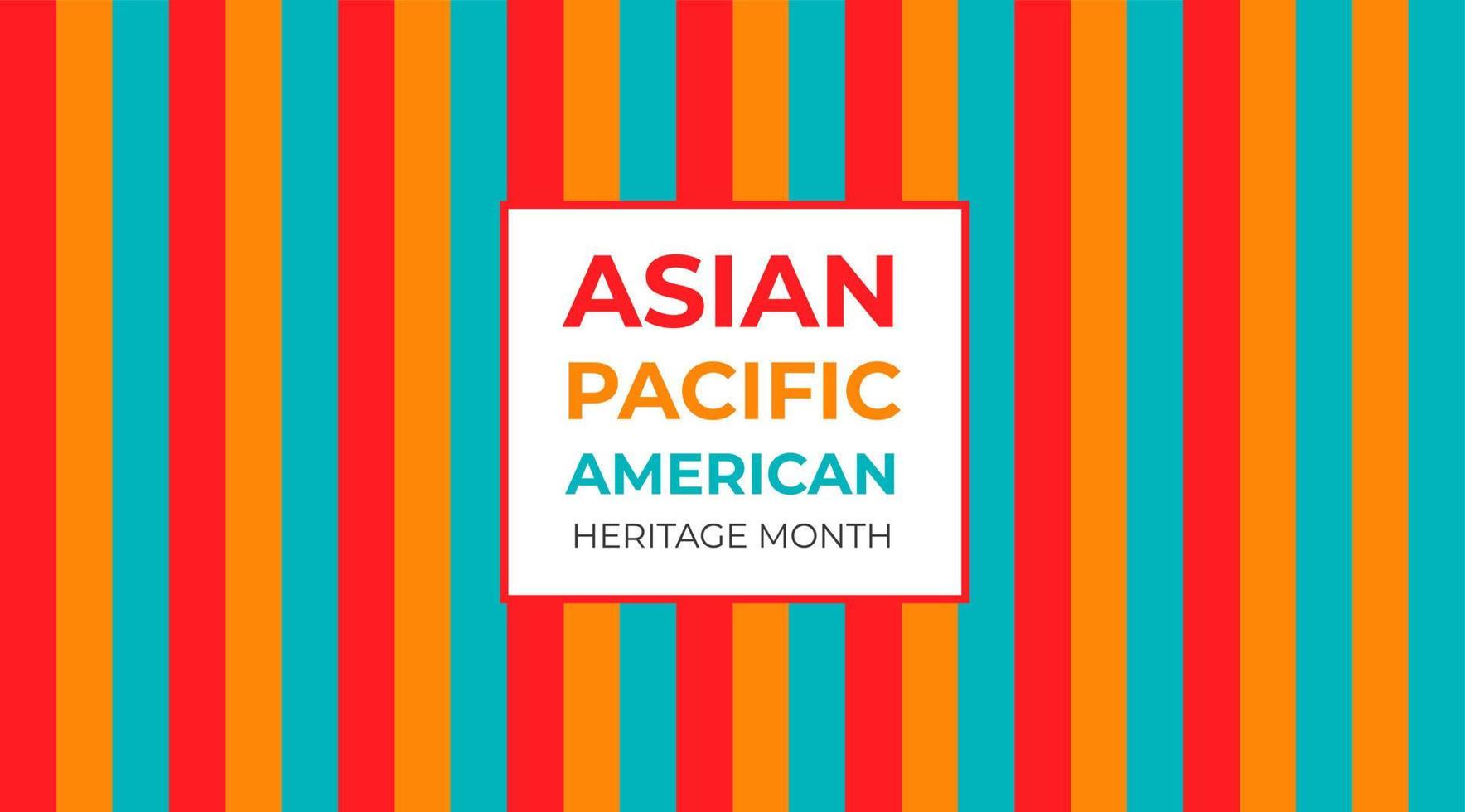 Asian American and Pacific Islander Heritage Month. Vector banner for social media, card, poster. Illustration with text, Chinese lantern. Asian Pacific American Heritage Month background.