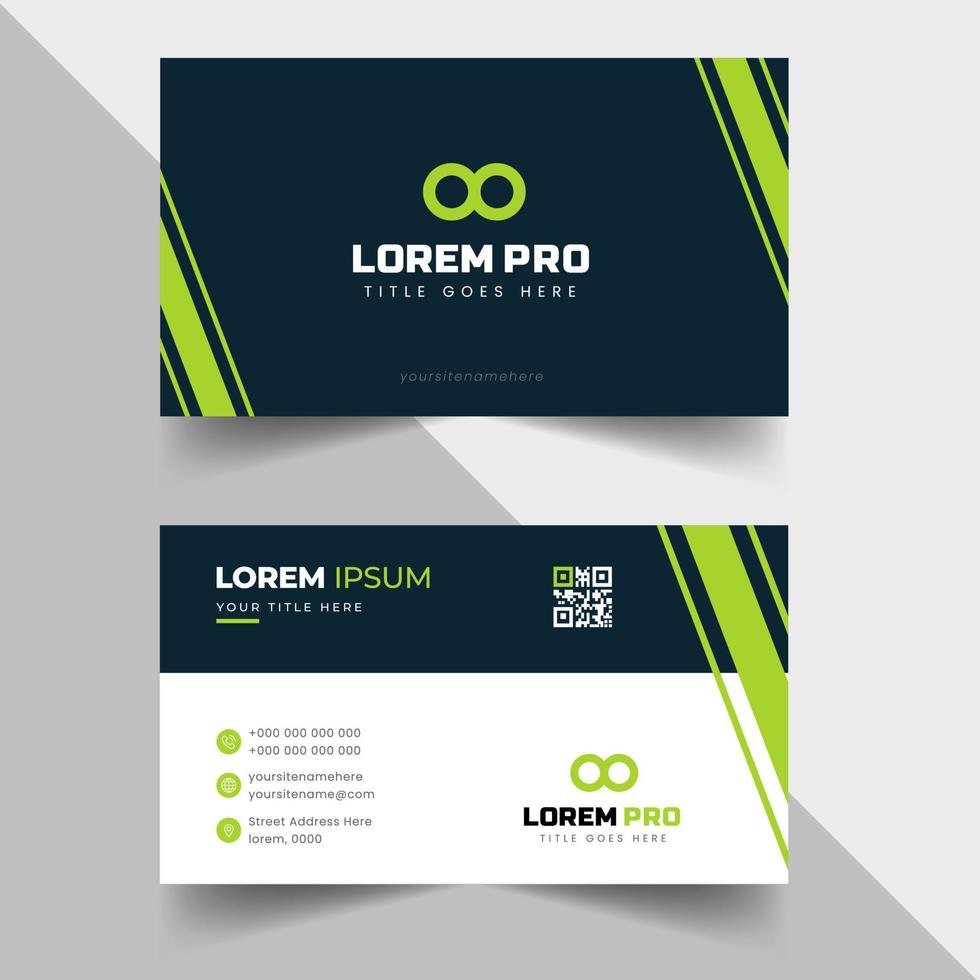 tarjeta de visita limpia simple y creativa moderna o plantilla de diseño de tarjeta de visita con formas únicas vector