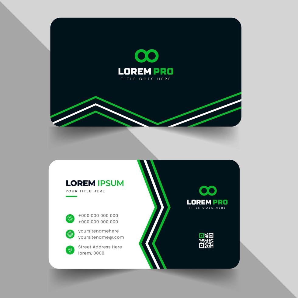 modern creative simple clean business card or visiting card design template with unique shapes vector