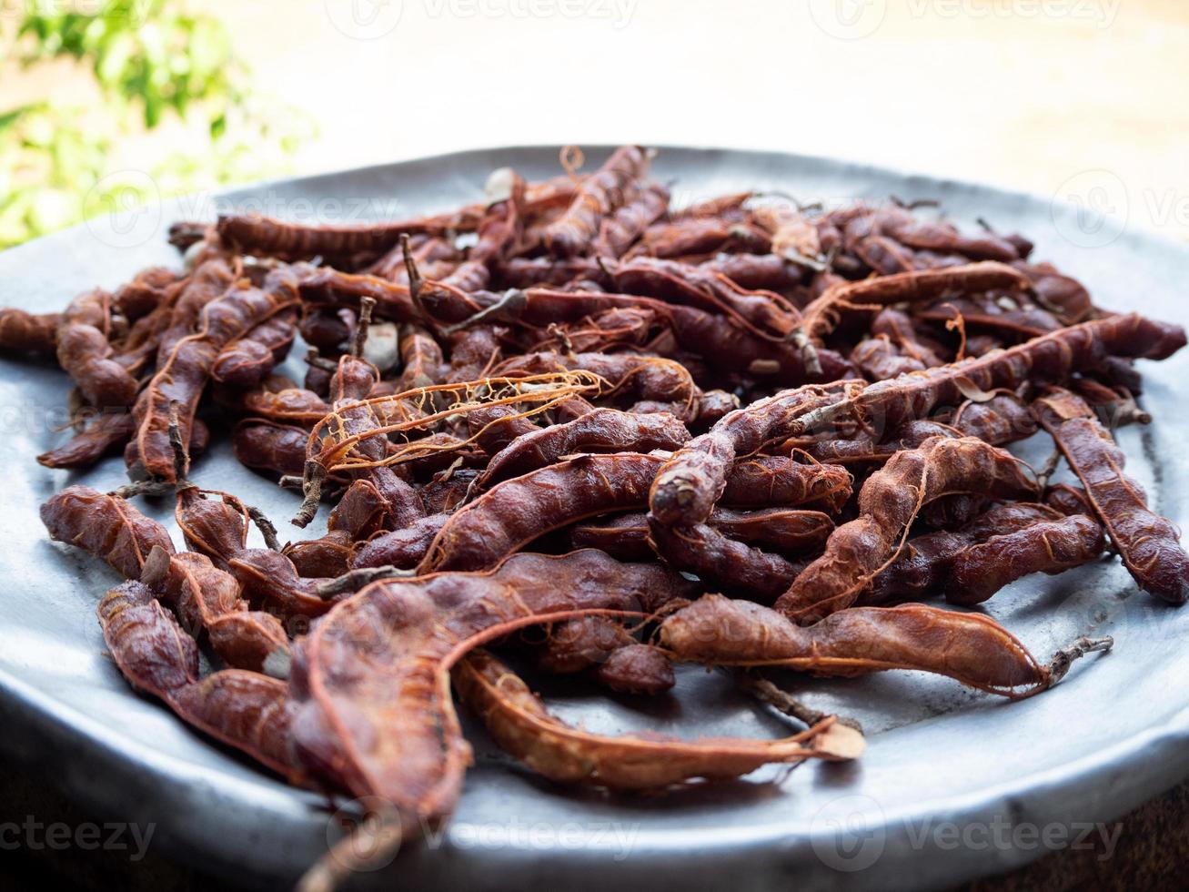 out door dry tamarind without shell . photo