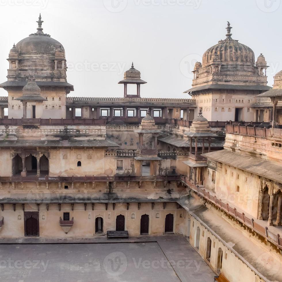 Jahangir Mahal Orchha Fort in Orchha, Madhya Pradesh, India, Jahangir Mahal or Orchha Palace is citadel and garrison located in Orchha. Madhya Pradesh. India, Indian Archaeological Sites photo