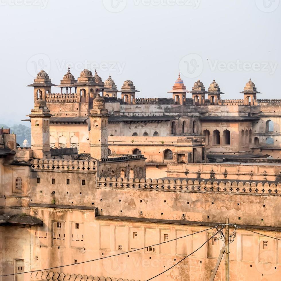 Jahangir Mahal Orchha Fort in Orchha, Madhya Pradesh, India, Jahangir Mahal or Orchha Palace is citadel and garrison located in Orchha. Madhya Pradesh. India, Indian Archaeological Sites photo