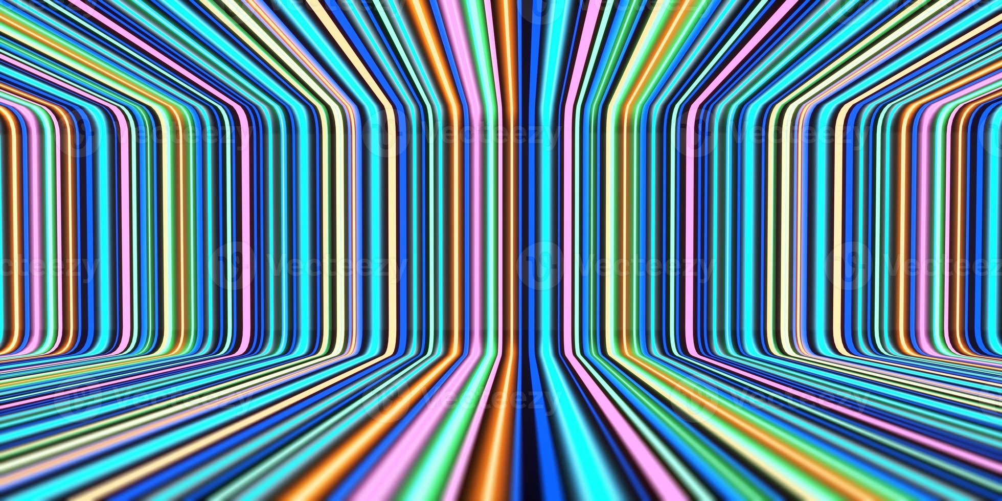 3D Render colorful curve line background for modern product photo