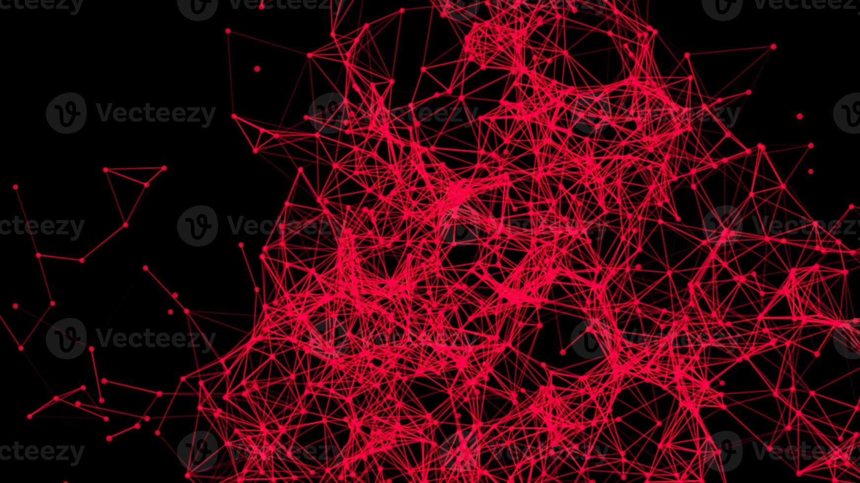 3D render Red dot movement  Abstract background for technology or science photo