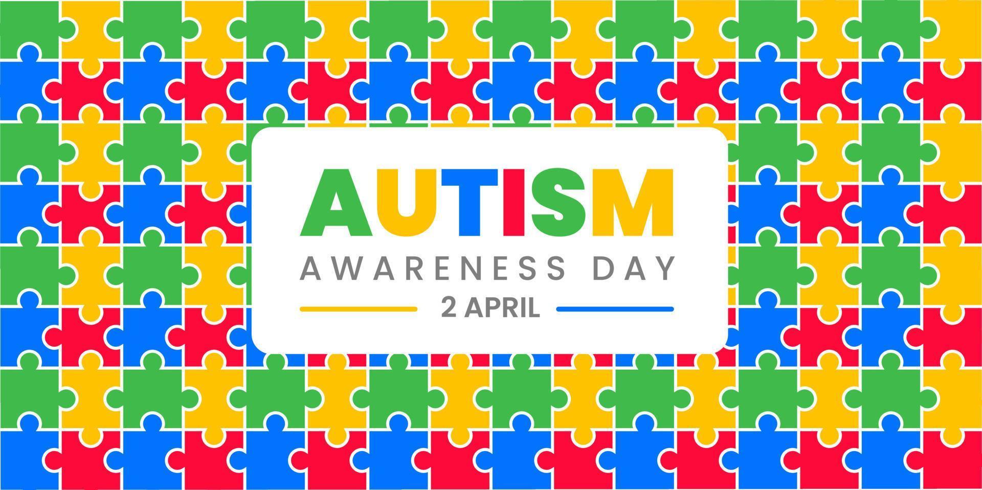 antecedentes del día mundial del autismo. 2 de abril fondo del día mundial de concientización sobre el autismo 2022. diseño de fondo del día mundial del autismo vector