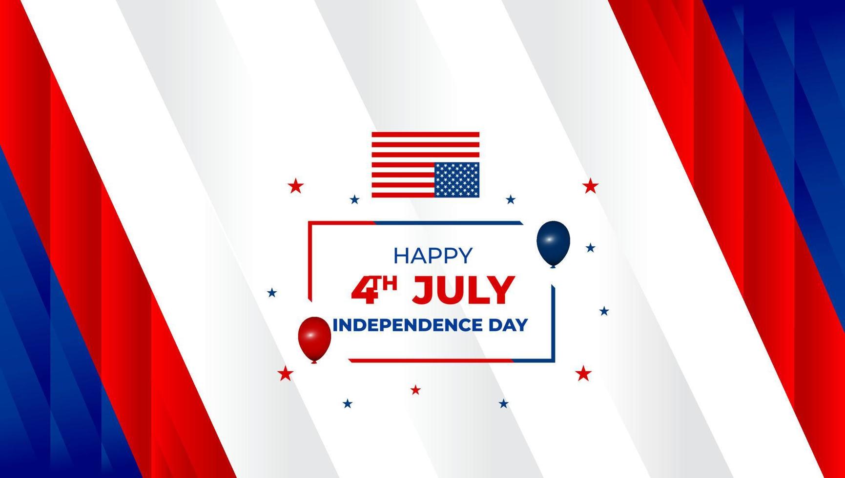 USA Independence Day background with elements of the American flag. 4th of July. USA independence day celebration background. vector