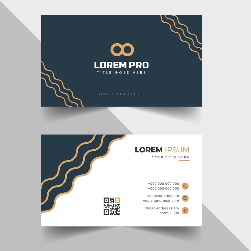 modern creative simple clean business card or visiting card design template with unique shapes vector