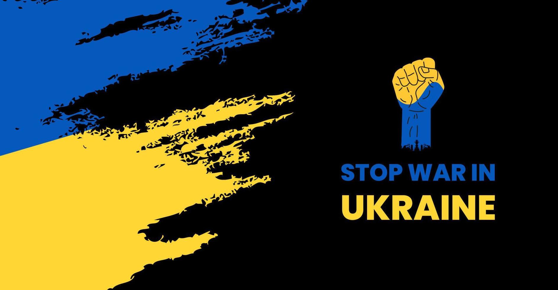 Pray for Ukraine, stop war, save Ukraine, Stand with Ukraine, Ukraine flag praying concept vector set background vector design illustration