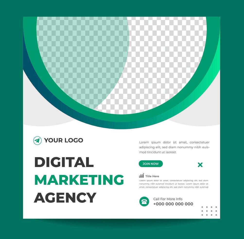 digital marketing post banner, digital marketing social media post banner. business marketing post banner. digital marketing banner. vector