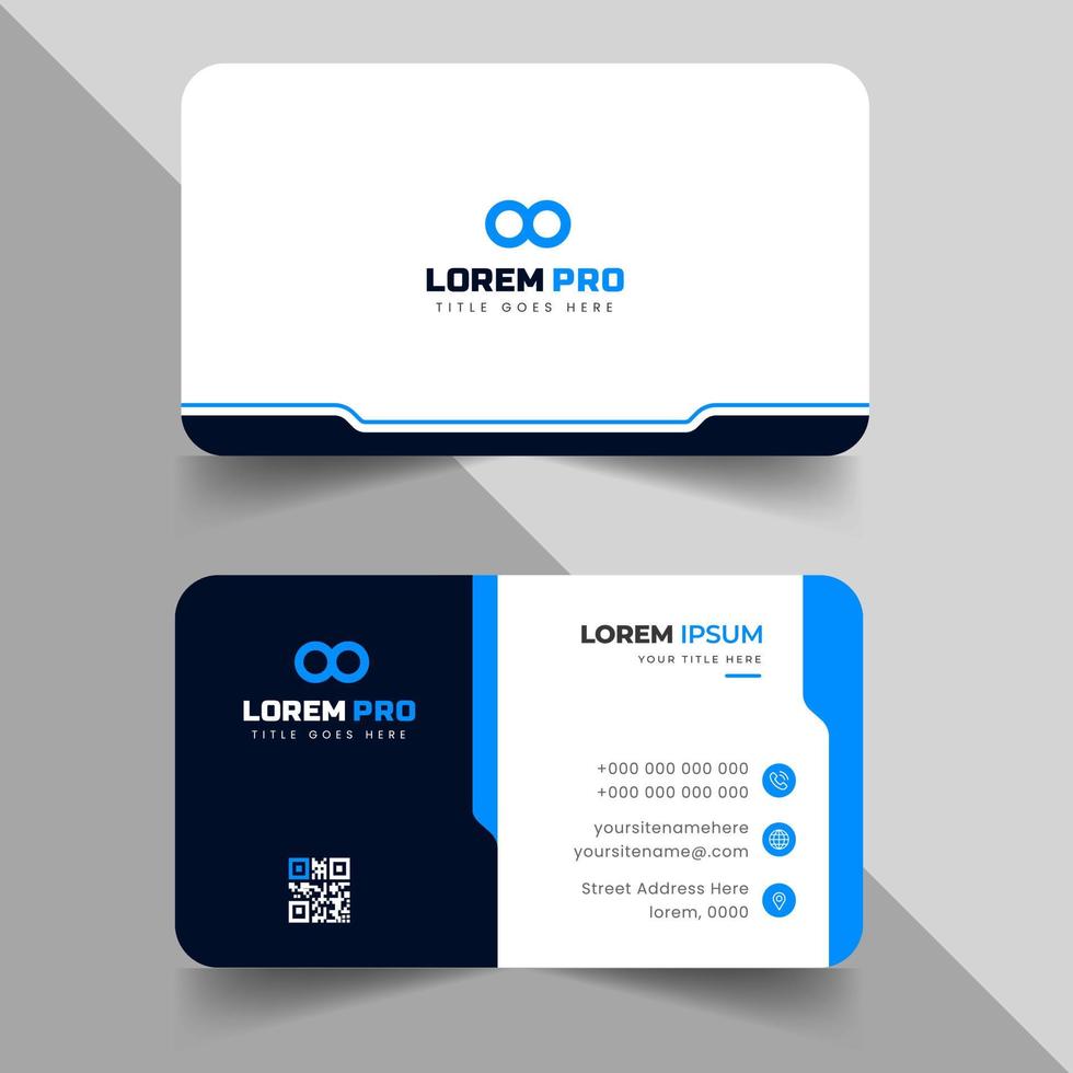 modern creative simple clean business card or visiting card design template with unique shapes vector