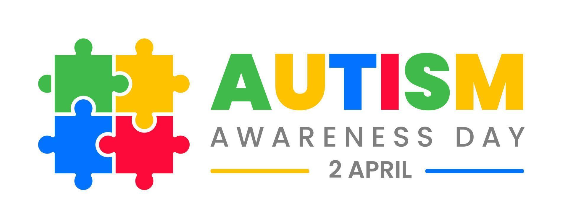 world autism day background. 2 April world autism awareness day background 2022.  world autism day background design vector