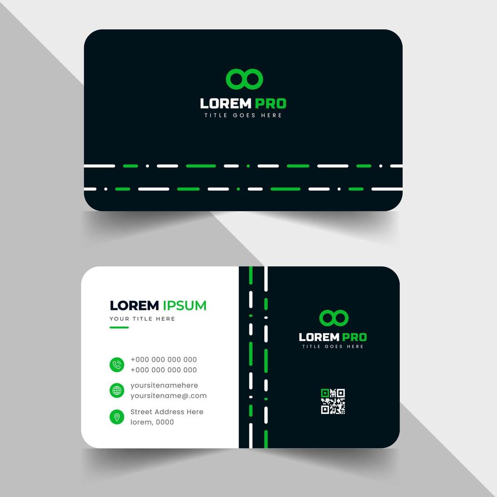 modern creative simple clean business card or visiting card design template with unique shapes vector