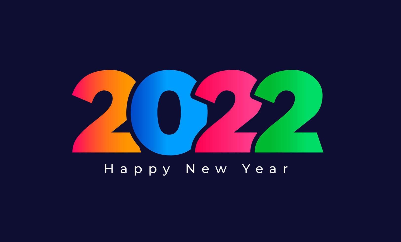 Happy New Year 2022 Background Template. vector