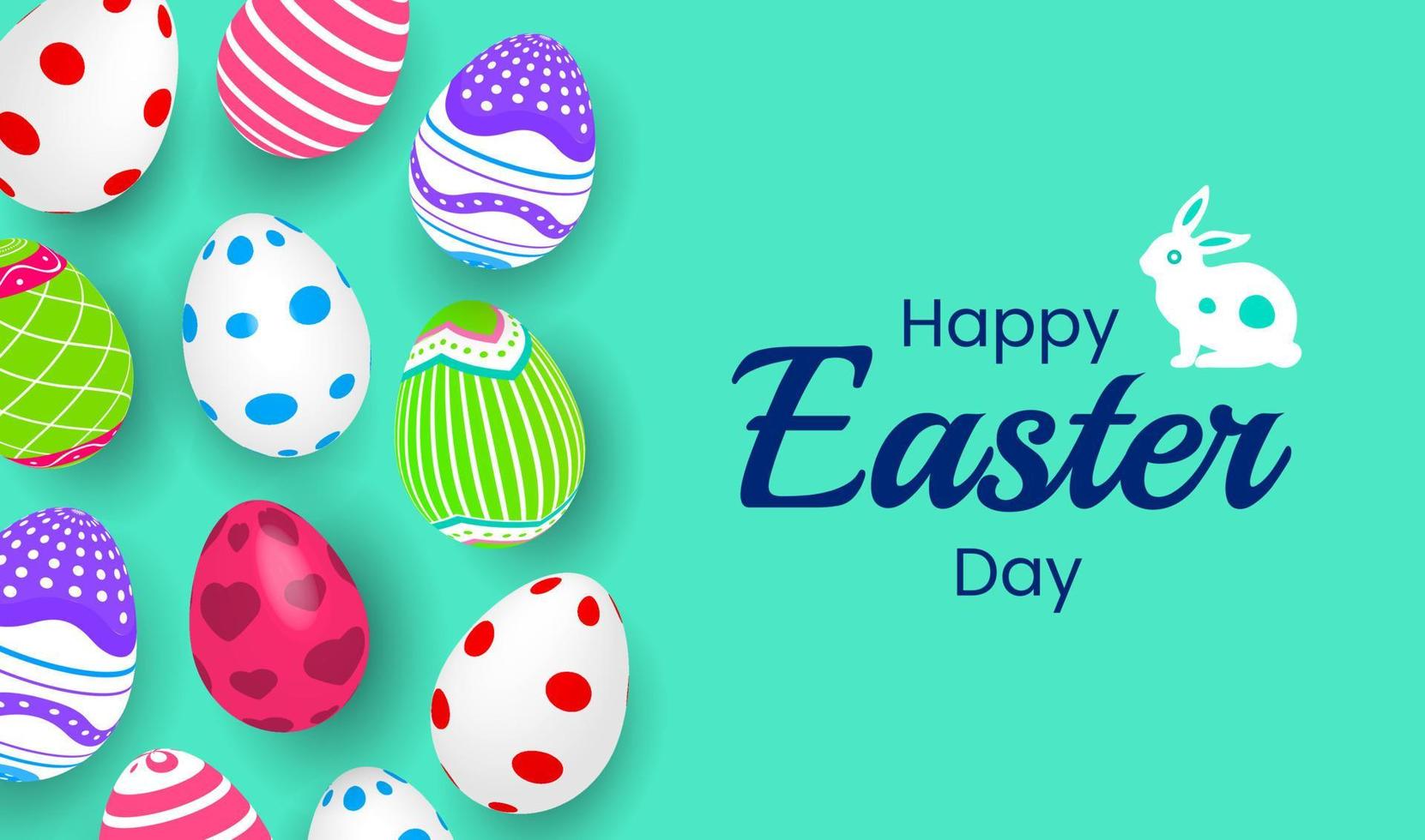 happy Easter day background. Easter Day Poster or banner template ...