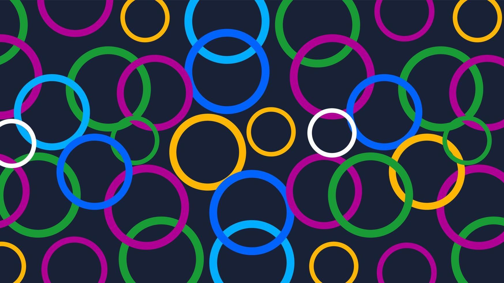 colorful circle background with dark blue color. vector