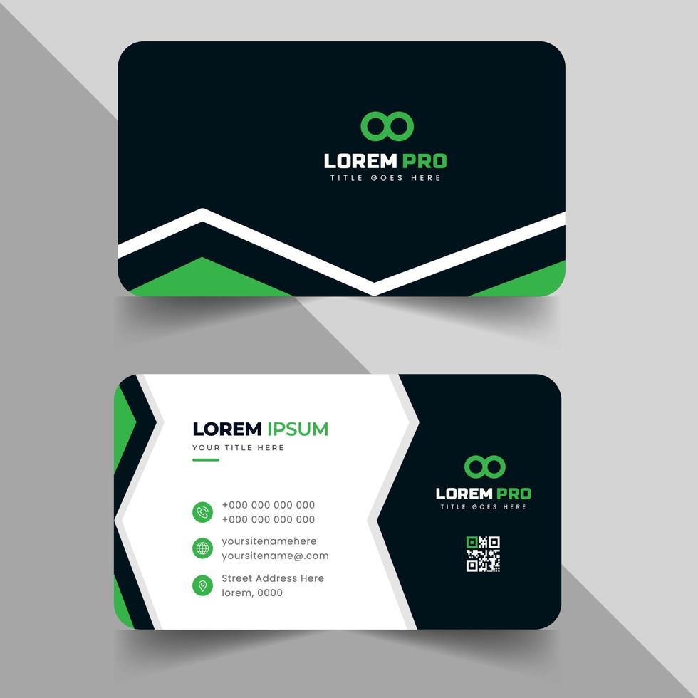 modern creative simple clean business card or visiting card design template with unique shapes vector