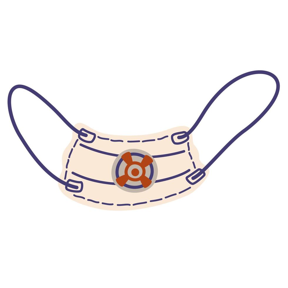 Face mask. Medical or surgical face mask. Virus protection. Respirators masks. The concept of healthcare. Topics of coronavirus prevention, covid 19. Mask icon. Vector illustration