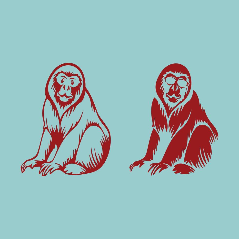 Monkey Logo Vector Design