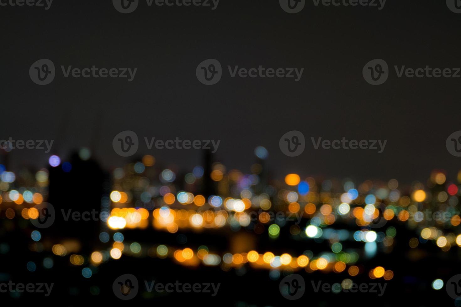 Cityscape Night bokeh abstract city bokeh blurred background And Defocused Lights photo