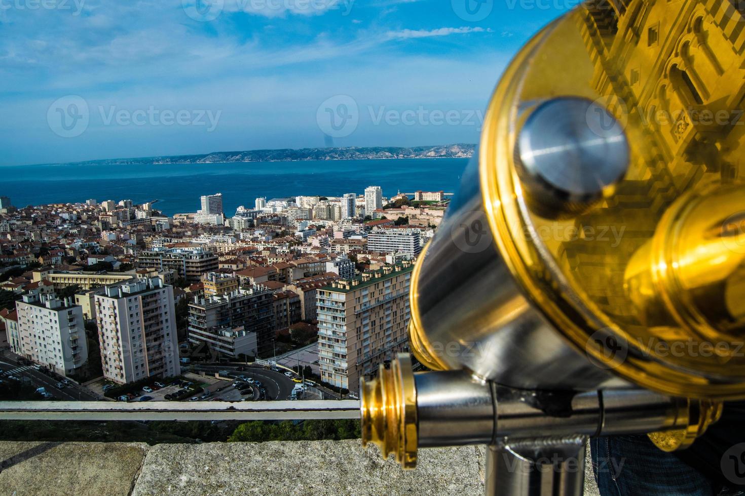 Clear day over Marseilles city photo