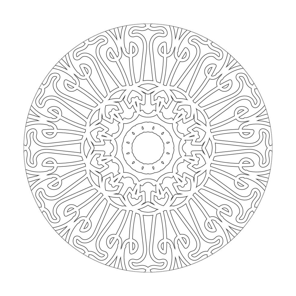 Vector round abstract circle. Mandala style.