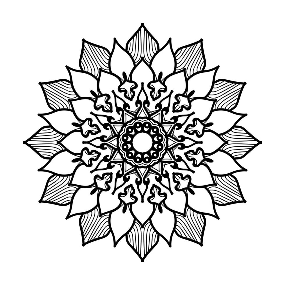 Circular pattern mandala art decoration elements. vector